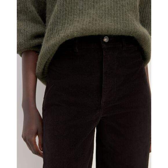 Everlane The Corduroy Wide-Leg Pant in Black 6 NWT - Picture 3 of 10